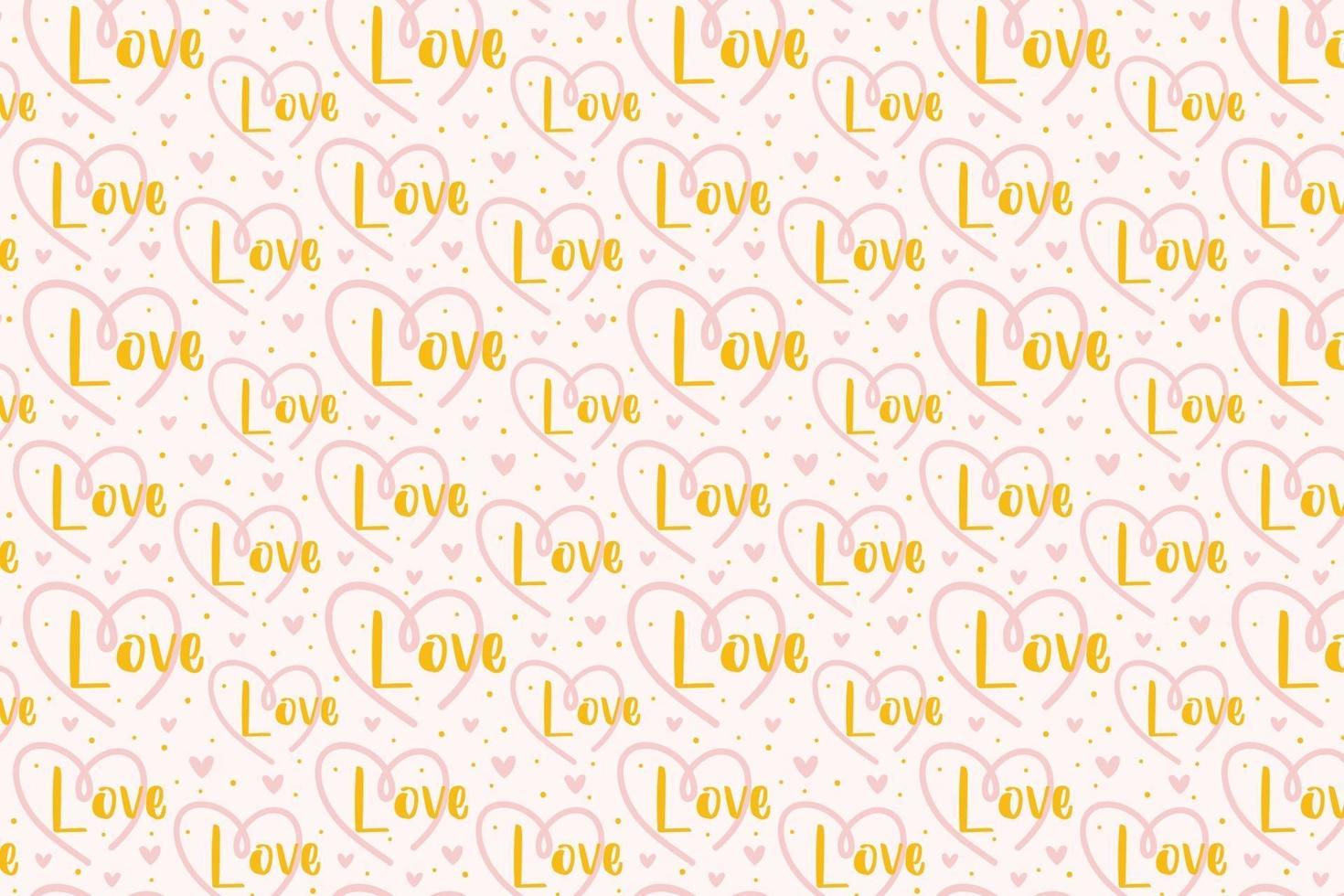 San Valentín vacaciones corazón rosa con letras relación emoción pasión amor patrón textura papel diseño de empaque vector