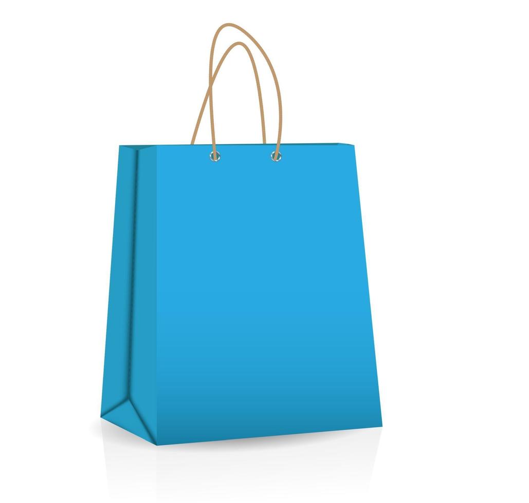 Bolsa de compras vacía para publicidad y marca. vector