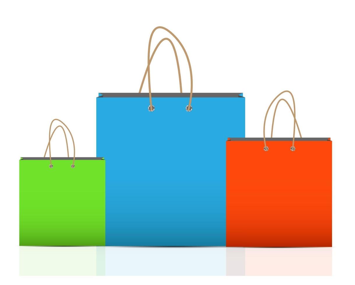 Empty Shopping Bag for advertising and branding vector