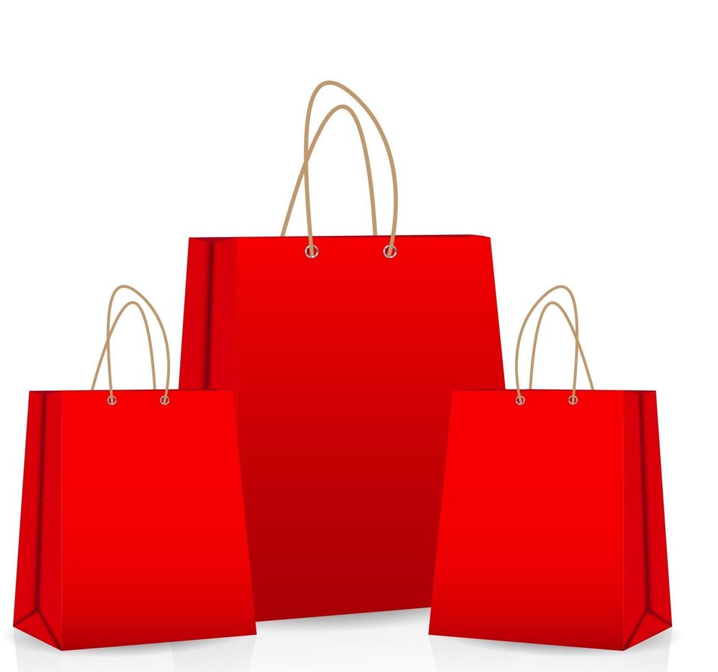 Empty Shopping Bag for advertising and branding vector