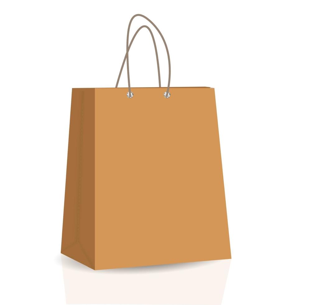 Bolsa de compras vacía para publicidad y marca. vector