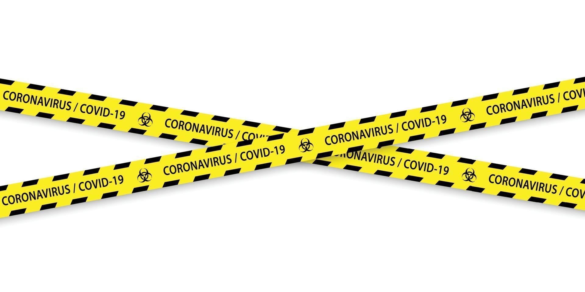 Caution biohazard black and yellow striped borders vector