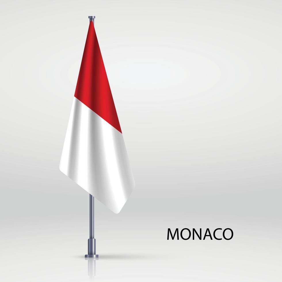 hanging flag on flagpole Template for your design vector