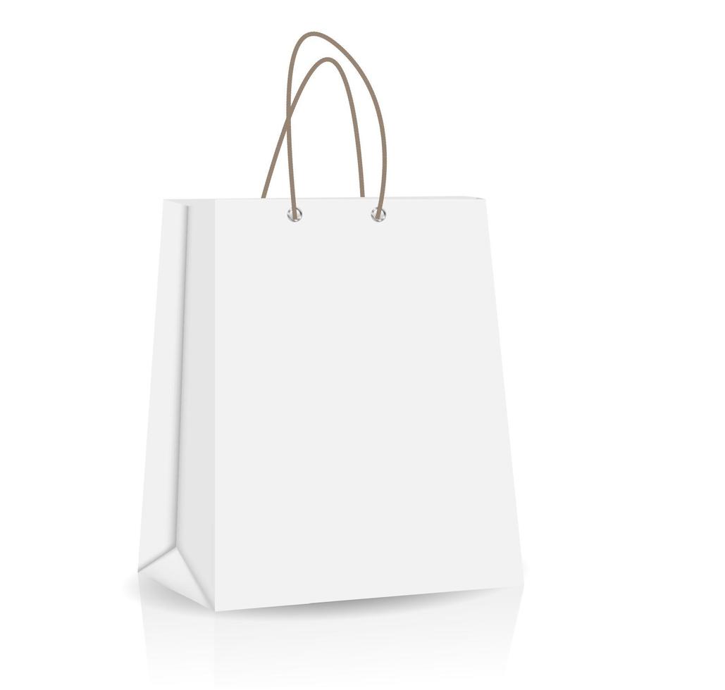 Bolsa de compras vacía para publicidad y marca. vector