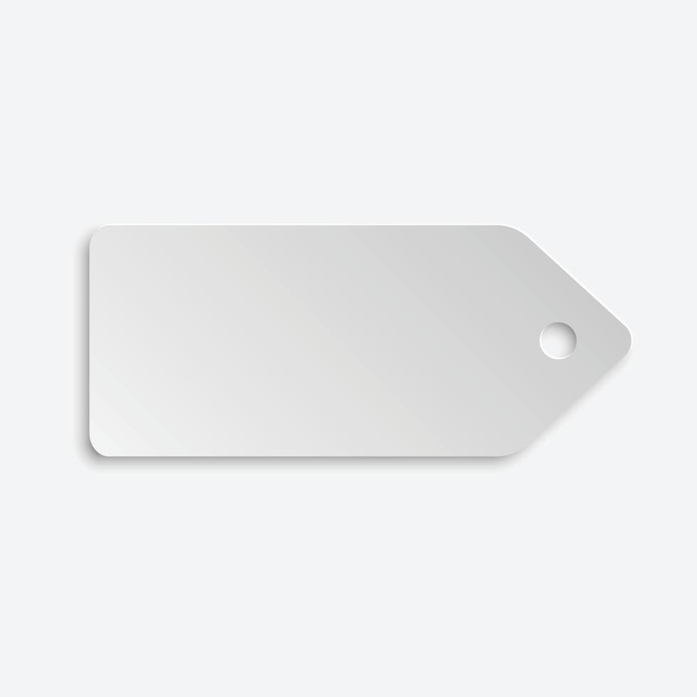 Blank sale tag isolated on white background. vector
