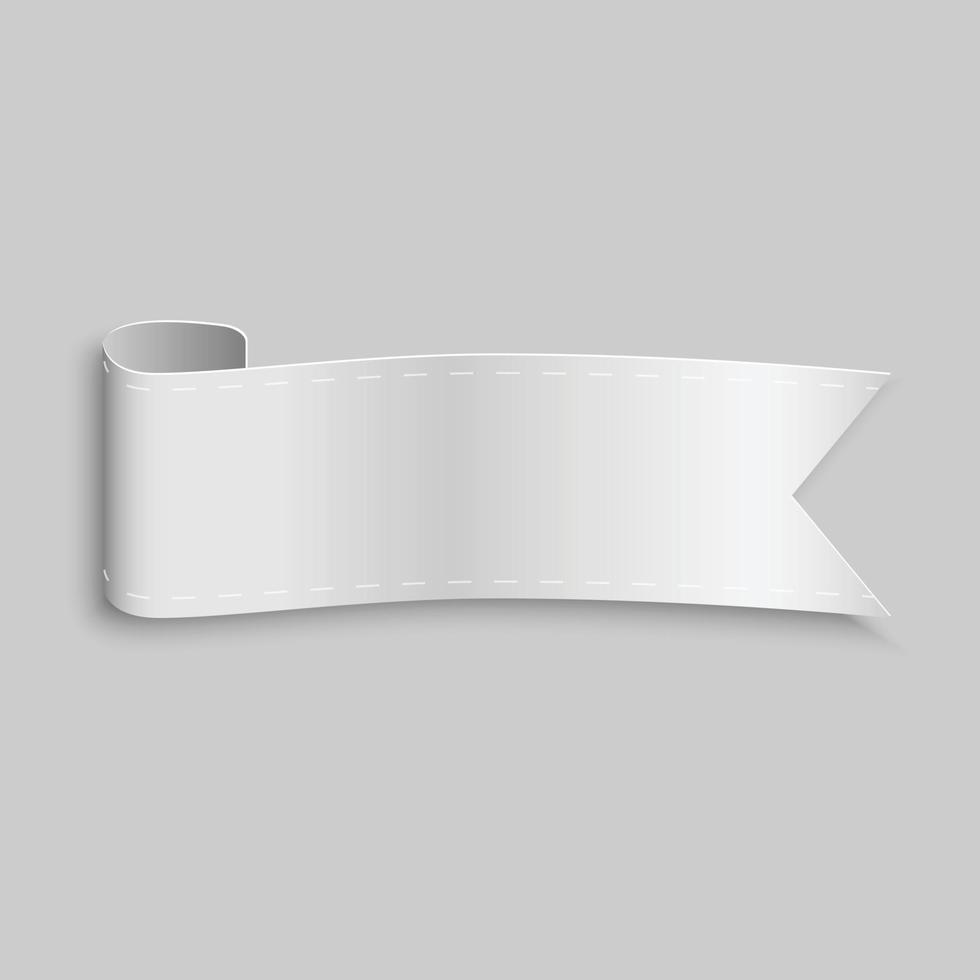 realistic paper banners. curved ribbons. Vector illustration.