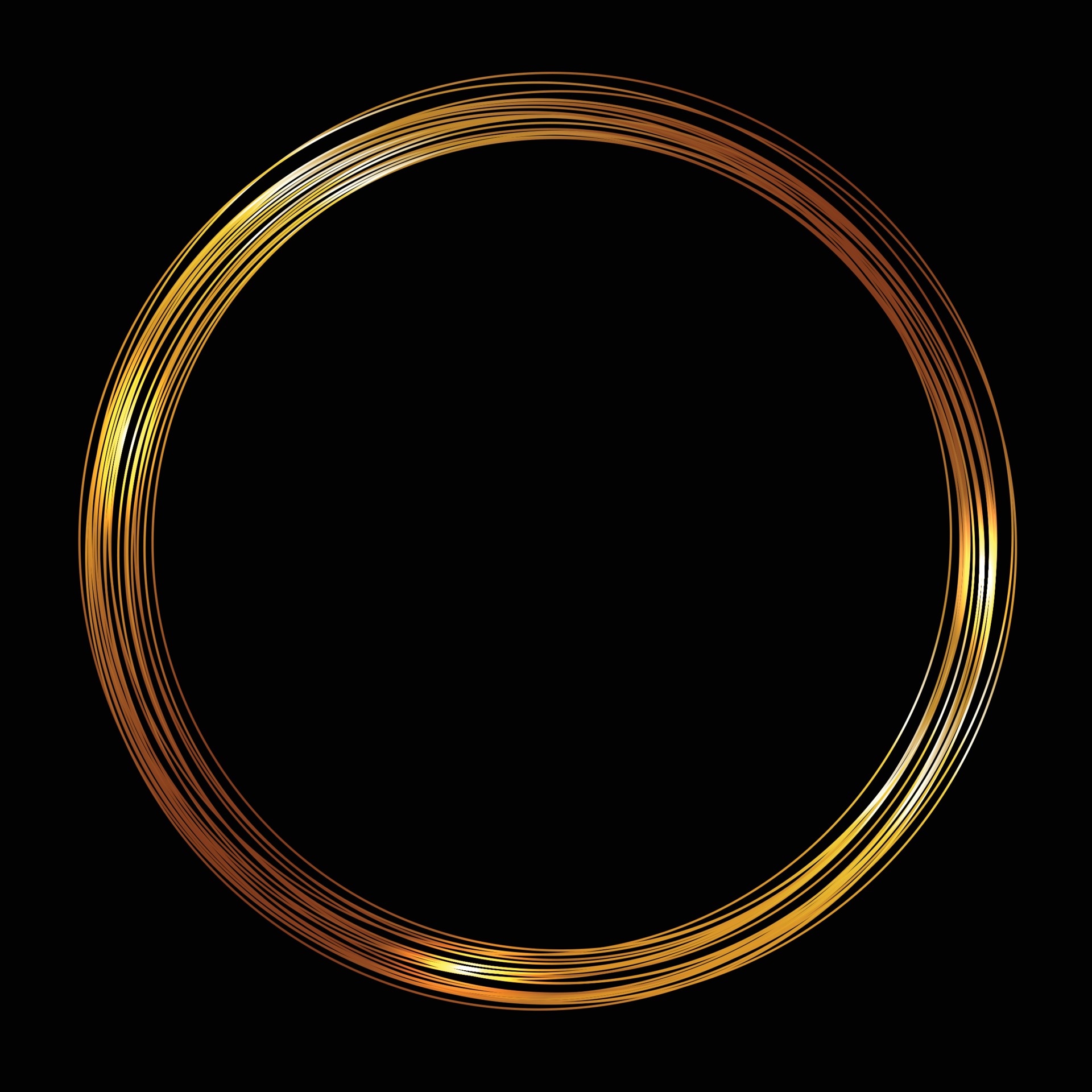 Vector golden frame with lights effects. Shining rectangle banner