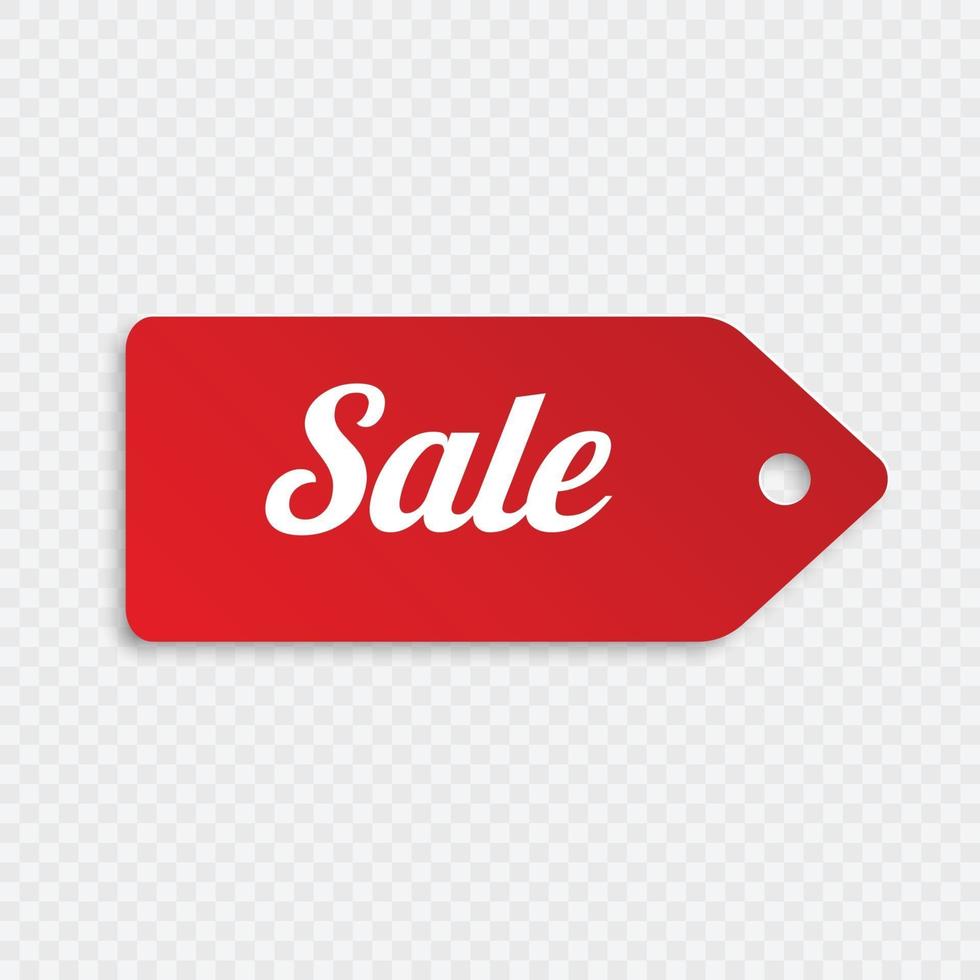Blank sale tag isolated on white background. vector