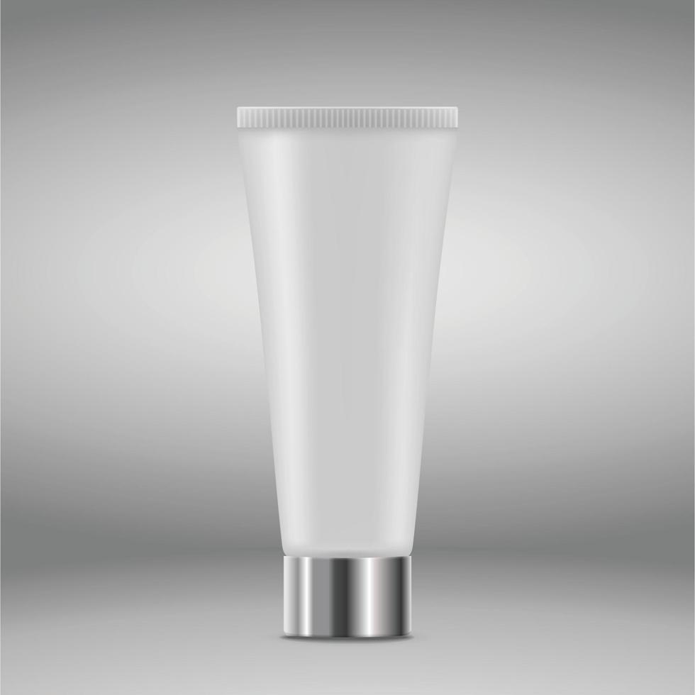Empty and clean tubes for gel, care cream or essence. vector