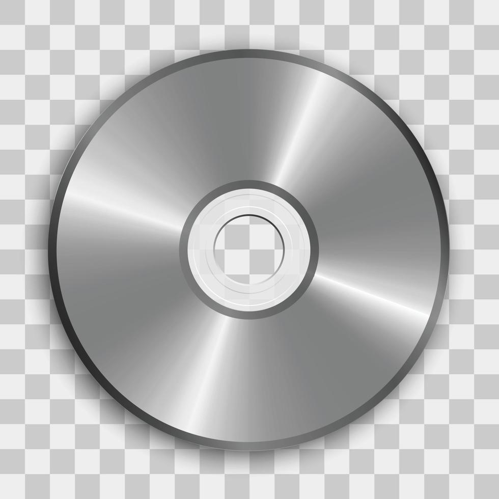 Realistic vector cd or dvd icon. Compact disc