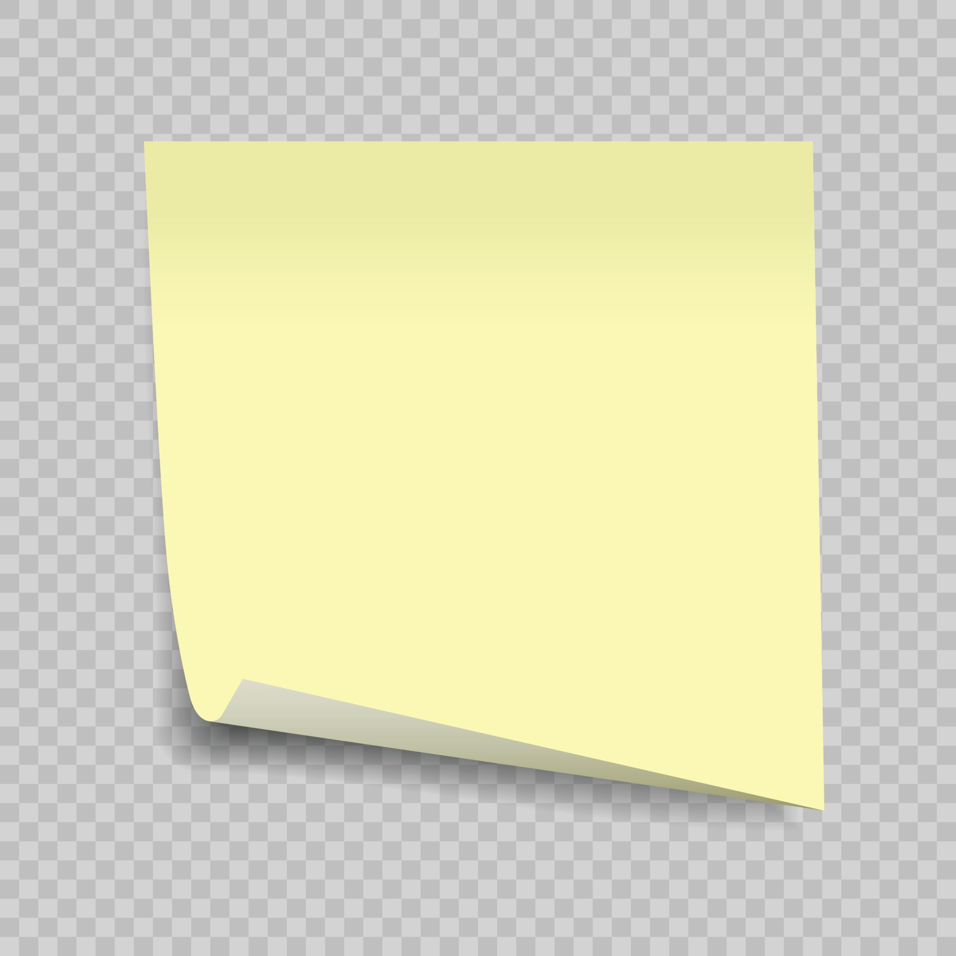 sticky note isolated on transparent background. Office paper sheet. 3440887  Vector Art at Vecteezy