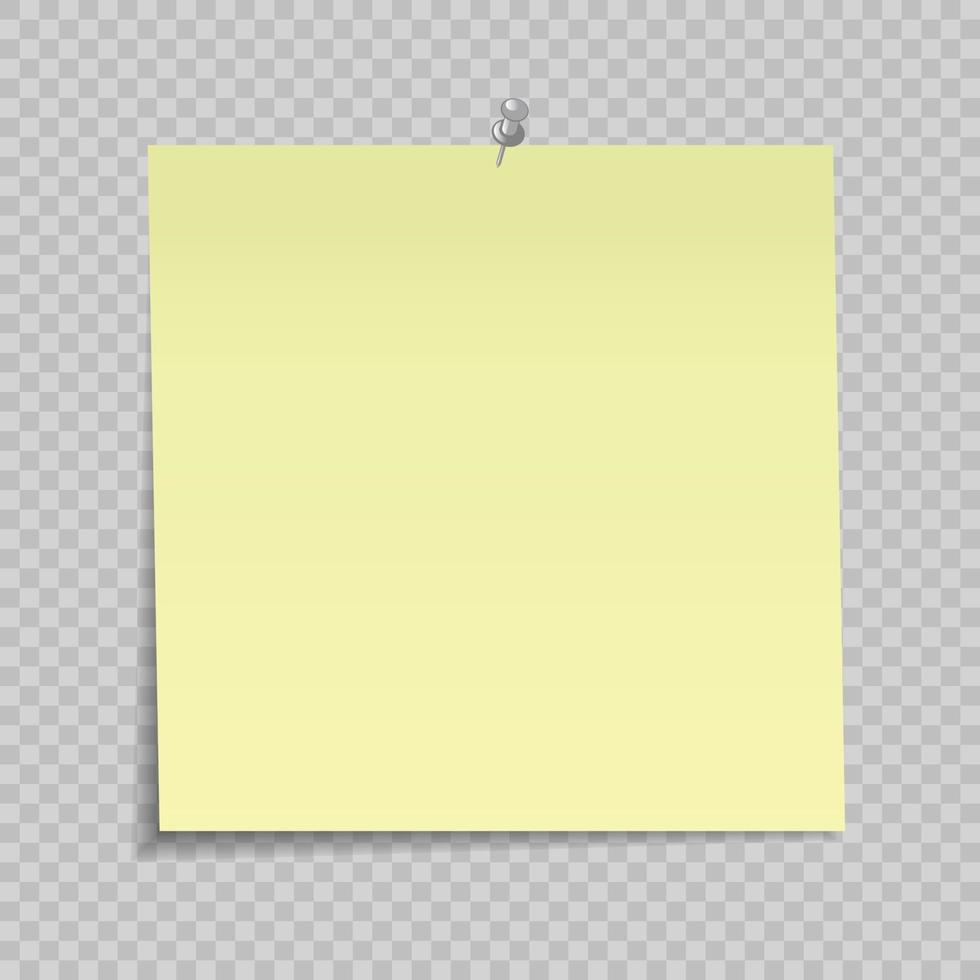 sticky note isolated on transparent background. Office paper sheet. 3440887  Vector Art at Vecteezy