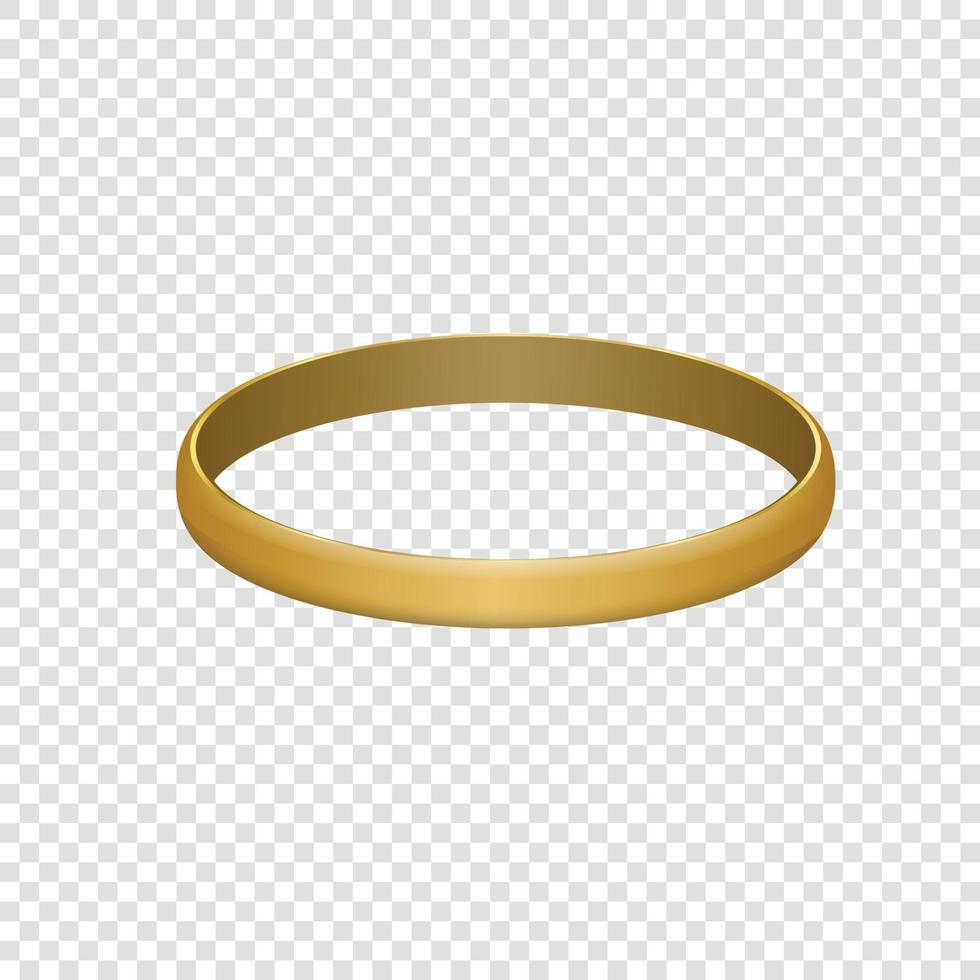 anillos de boda de oro aislados vector