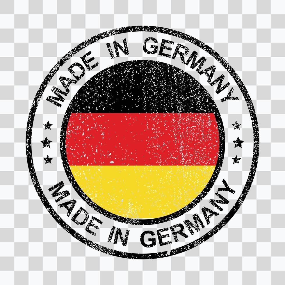 Made in Germany stamp in grunge style isolated icon vector