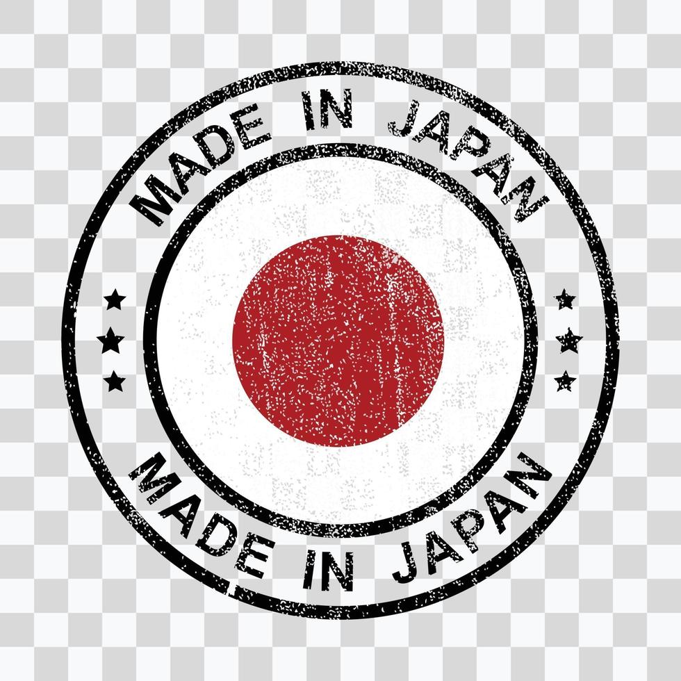 Made in Japan stamp in grunge style isolated icon vector