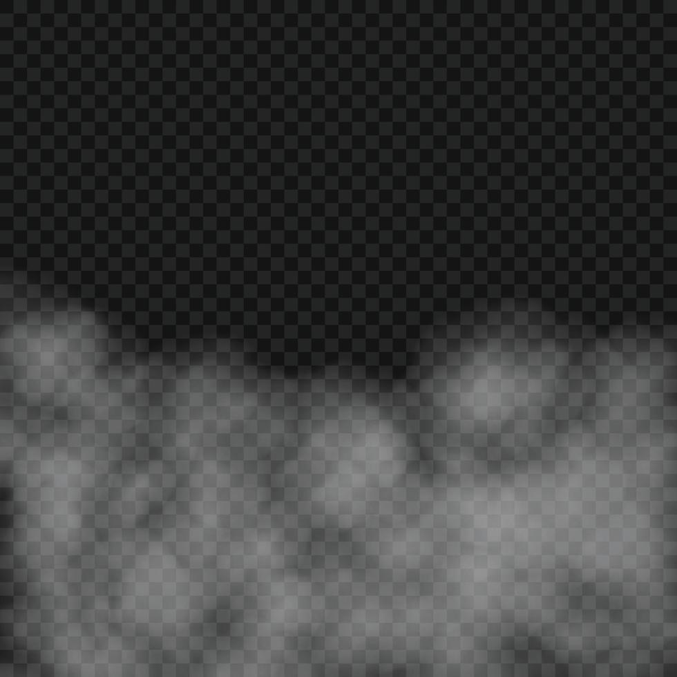 smoke or cloud isolated, transparent effect. vector