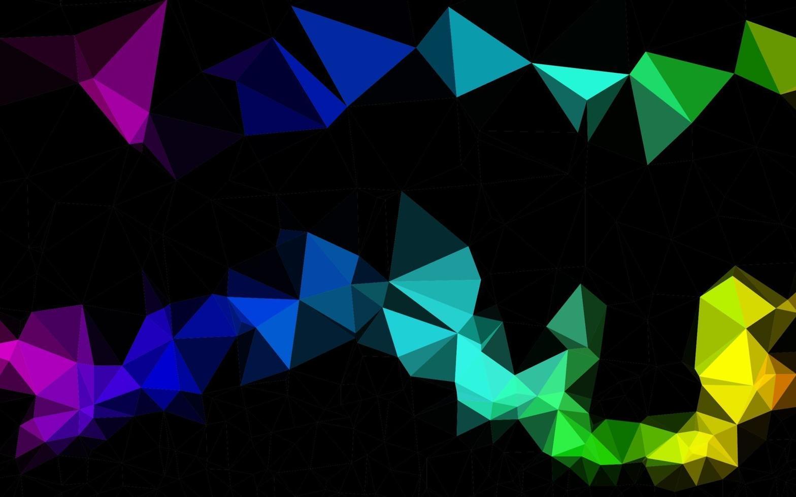 Light Multicolor, Rainbow vector triangle mosaic texture.