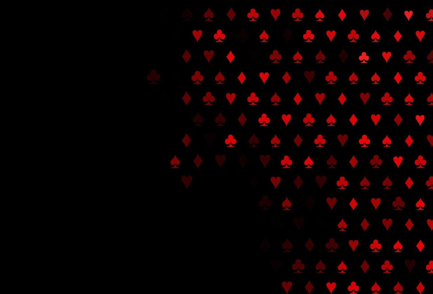 Fondo de vector rojo oscuro con signos de tarjetas.