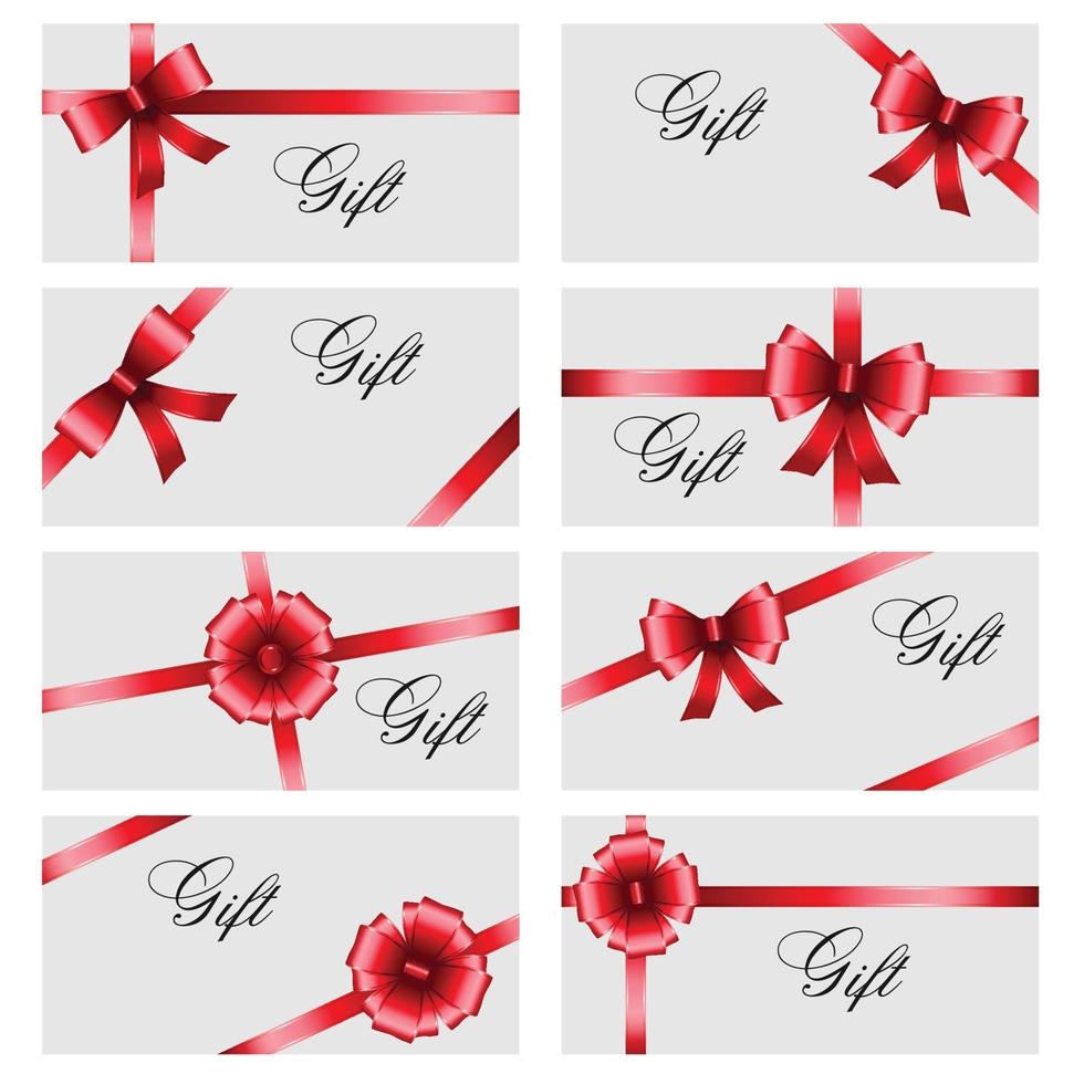 Set gift card vector illustration on white background,