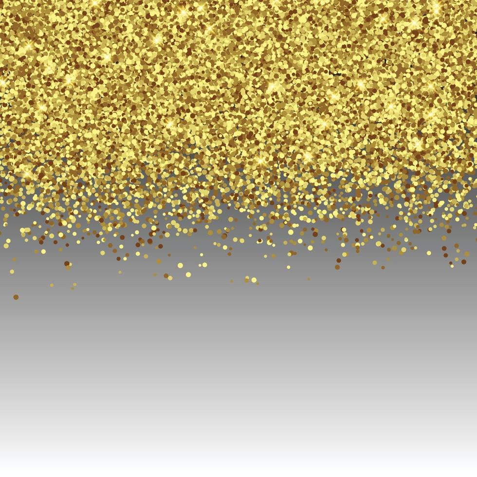 Gold Foil Glitter Texture Isolated Template for your design vector