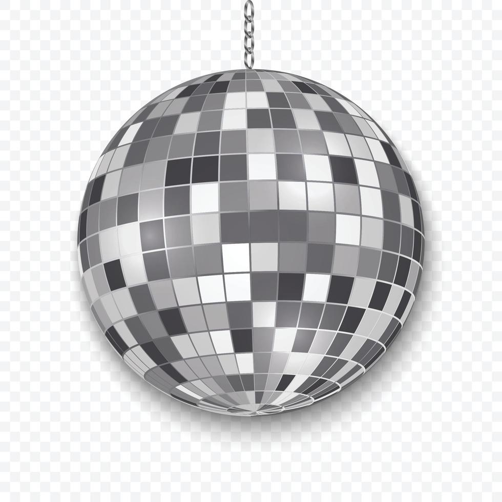 Mirror disco ball isolated. Template for your design vector