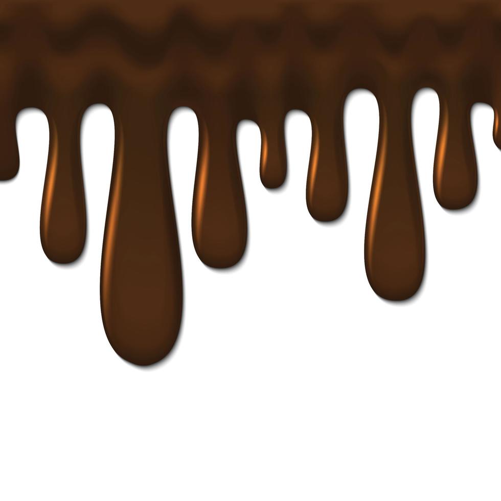Fondo de chocolate líquido, plantilla para tu diseño vector