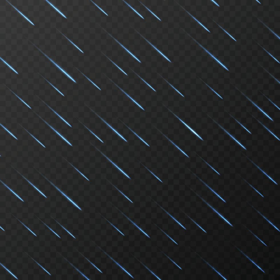 comet rain on transparent background Template for your design vector