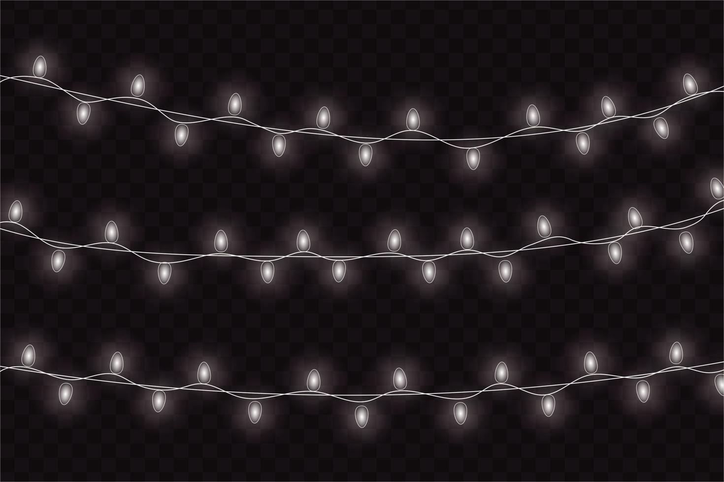 Christmas glowing lights. Template for your design vector