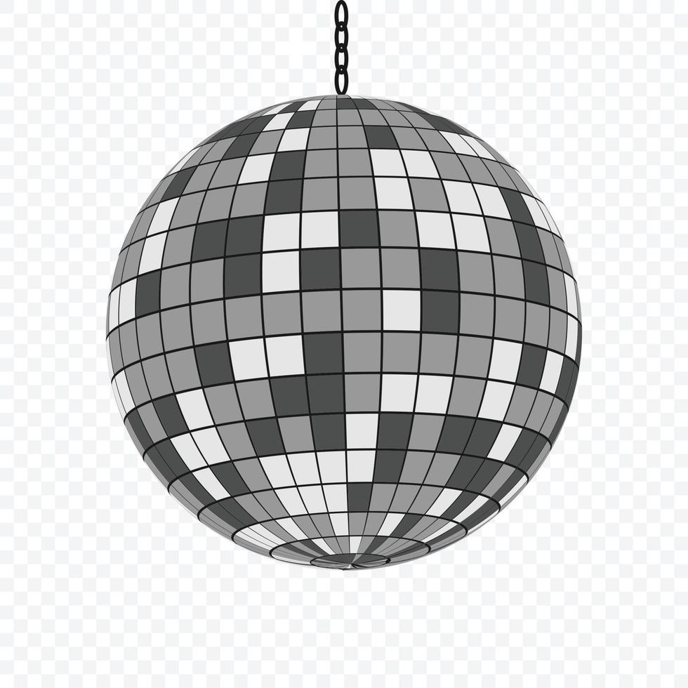 Mirror disco ball isolated. Template for your design vector