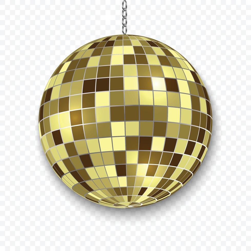 Mirror disco ball isolated. Template for your design vector