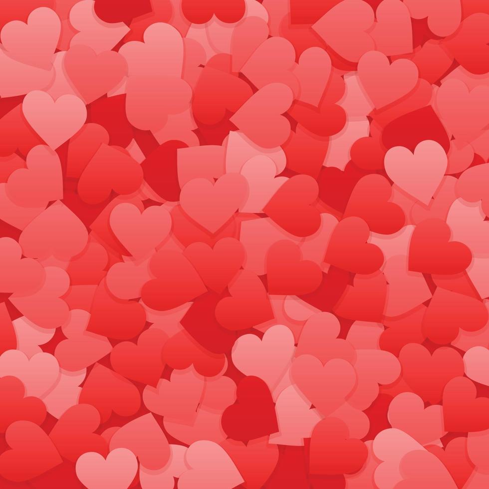 Heart confetti valentines day background Template for your design vector