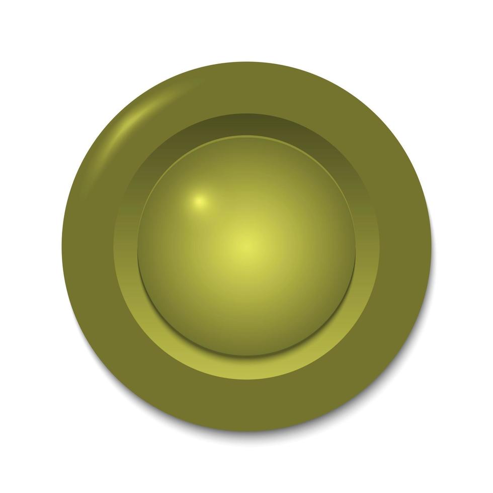 Gold Circle Button Template for your design vector