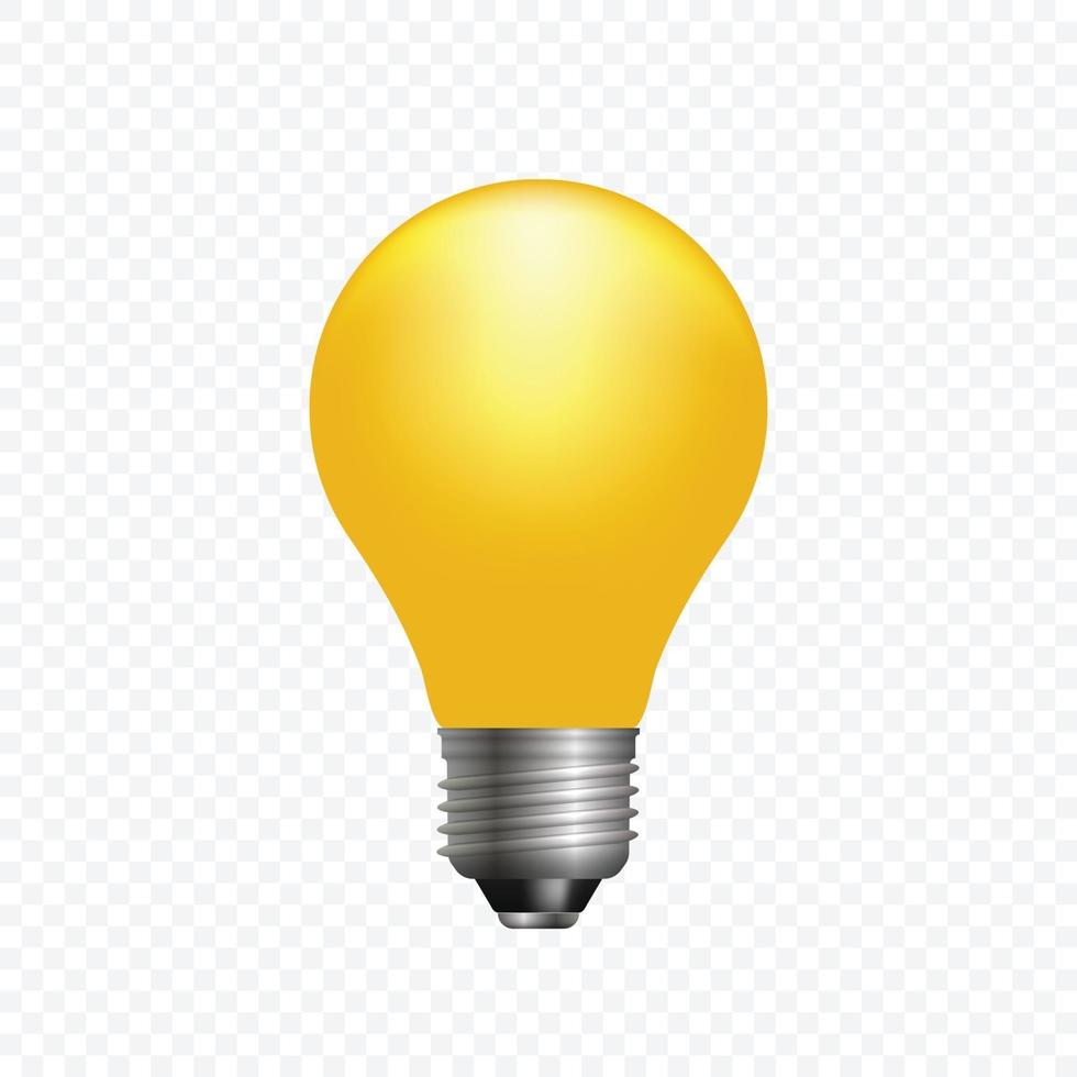 Realistic 3d light bulb. Template for your design vector