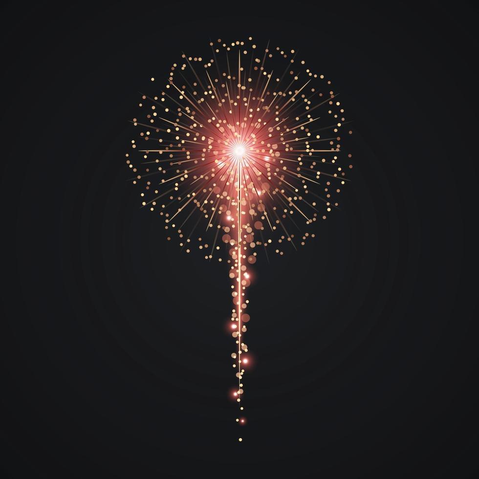 Vector gold Firework Template for your design