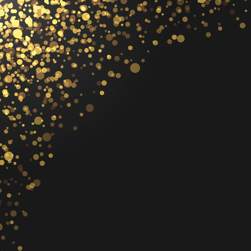gold glitter particles background effect Template for your design