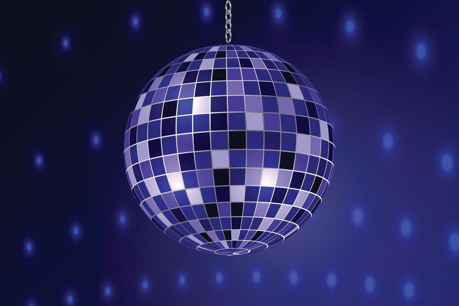 Mirror disco ball isolated. Template for your design vector