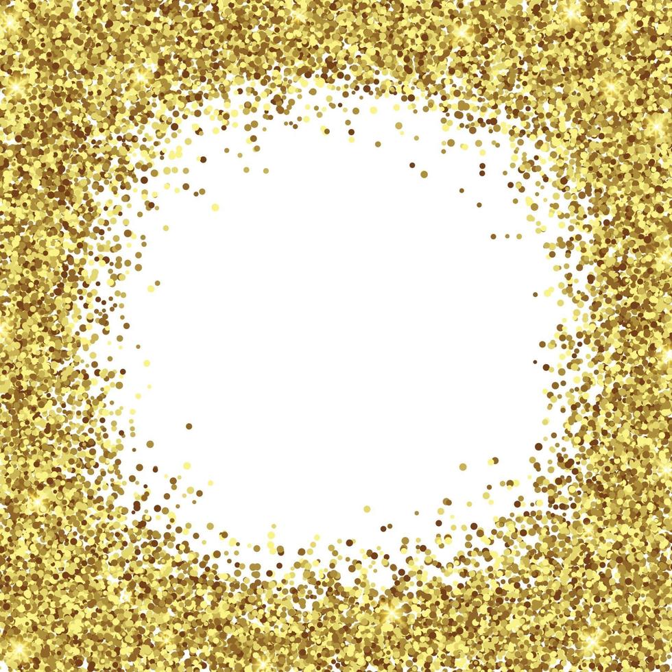 Gold Foil Glitter Texture Isolated Template for your design vector