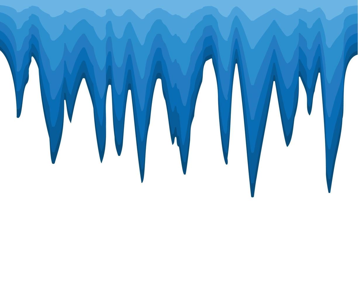 Vector icicle border. Ice cap isolated Template for your design 3441180