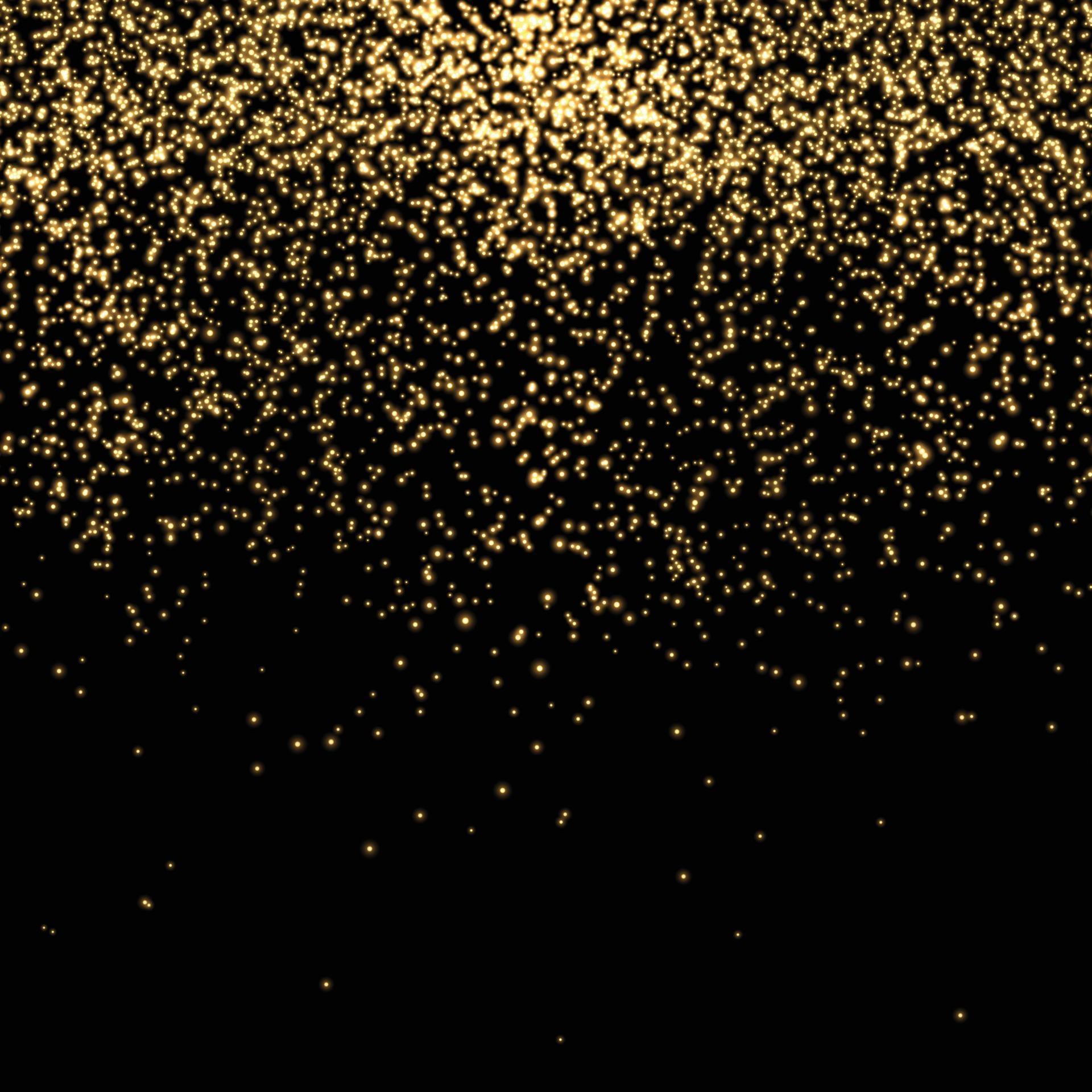 gold glitter particles background effect Template for your design
