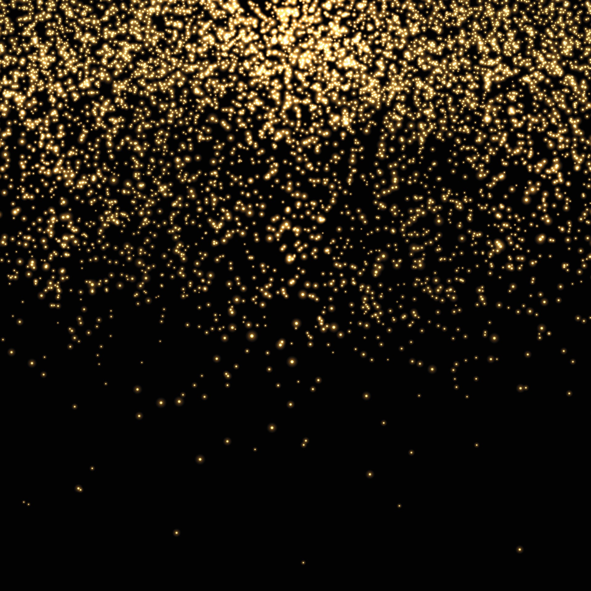 gold glitter particles background effect Template for your design