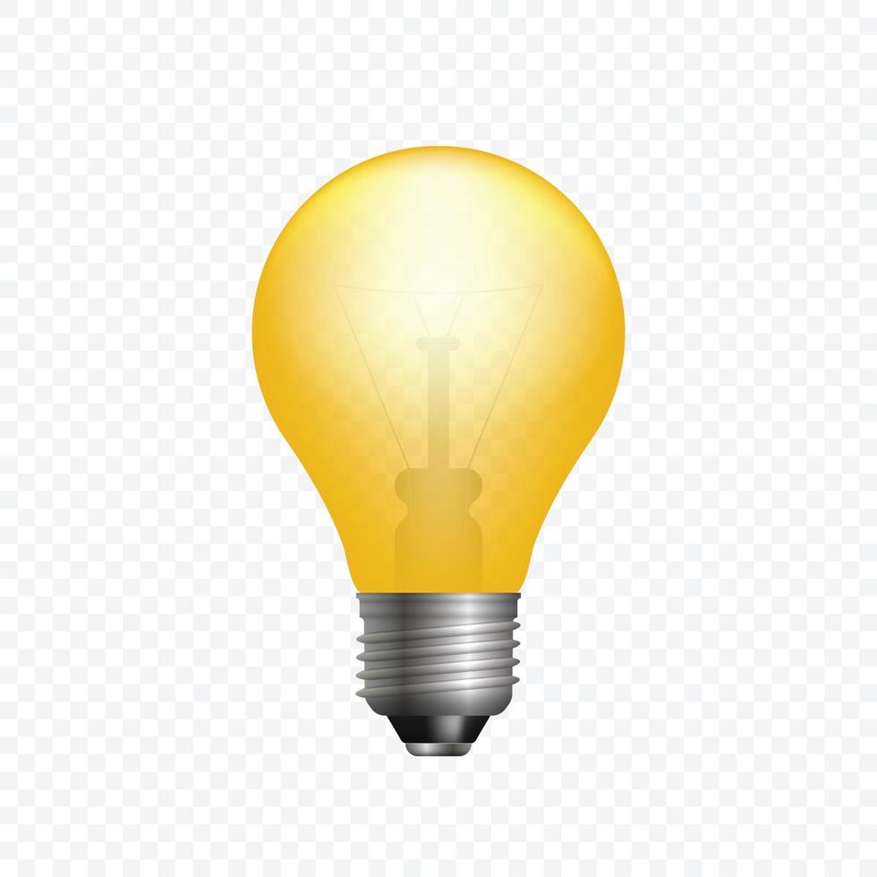 Realistic 3d light bulb. Template for your design vector
