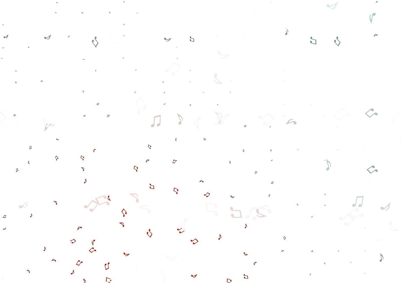 Light Red vector template with musical symbols.