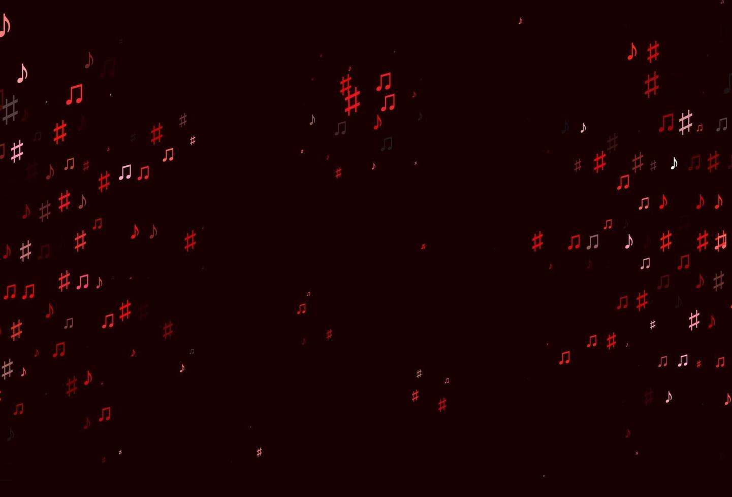 Light Red vector pattern with music elements.