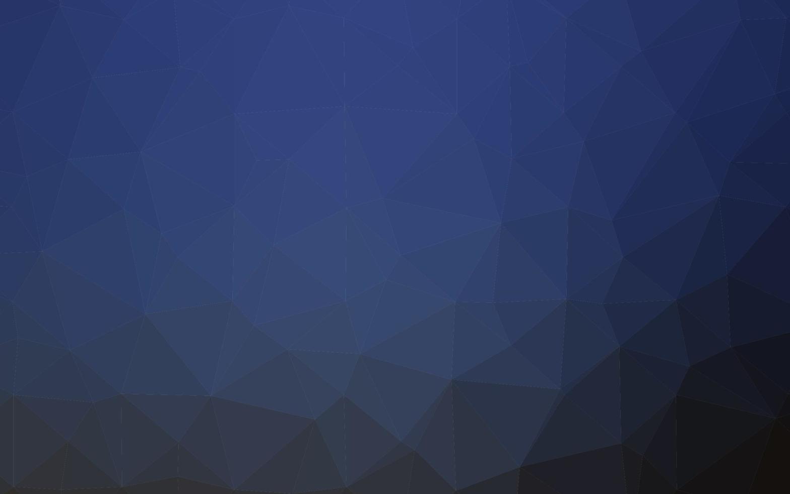 Dark BLUE vector polygon abstract background.