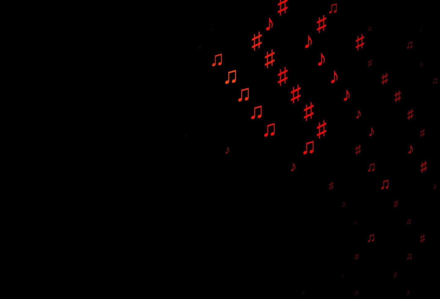 Dark Red vector pattern with music elements.