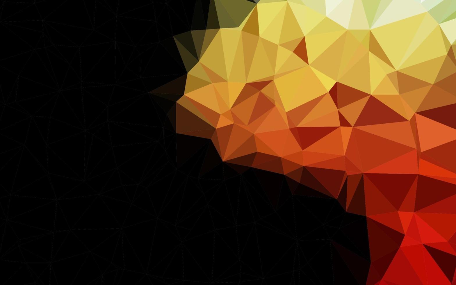 Dark Green, Red vector polygonal pattern.