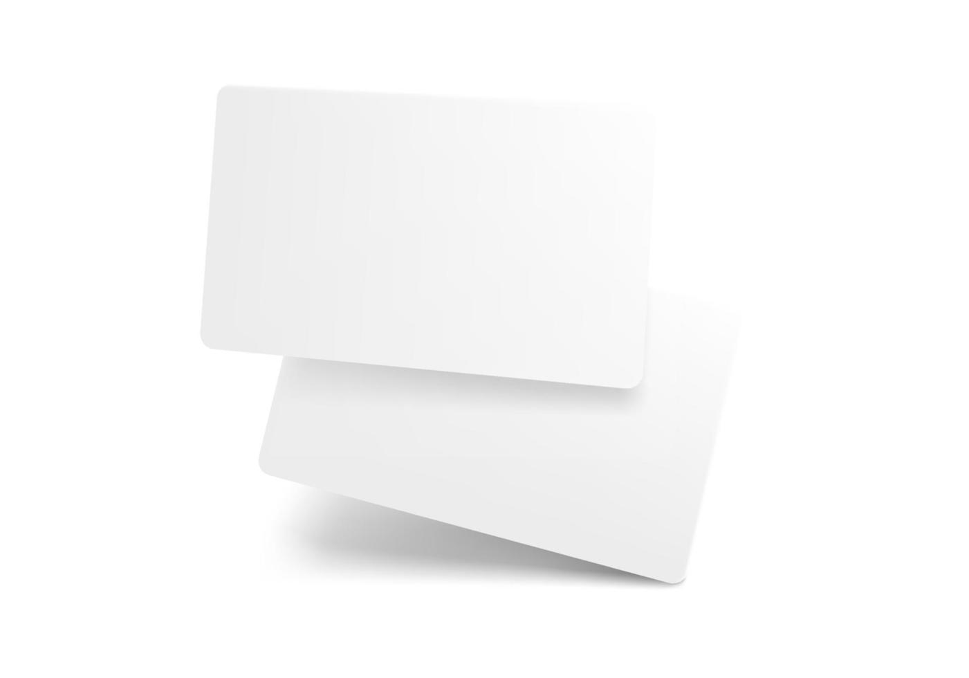 White blank business cards isolated on white vector