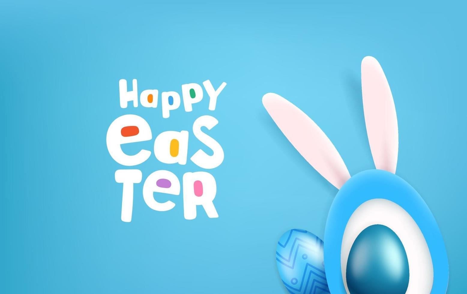 Happy Easter vector greeting card