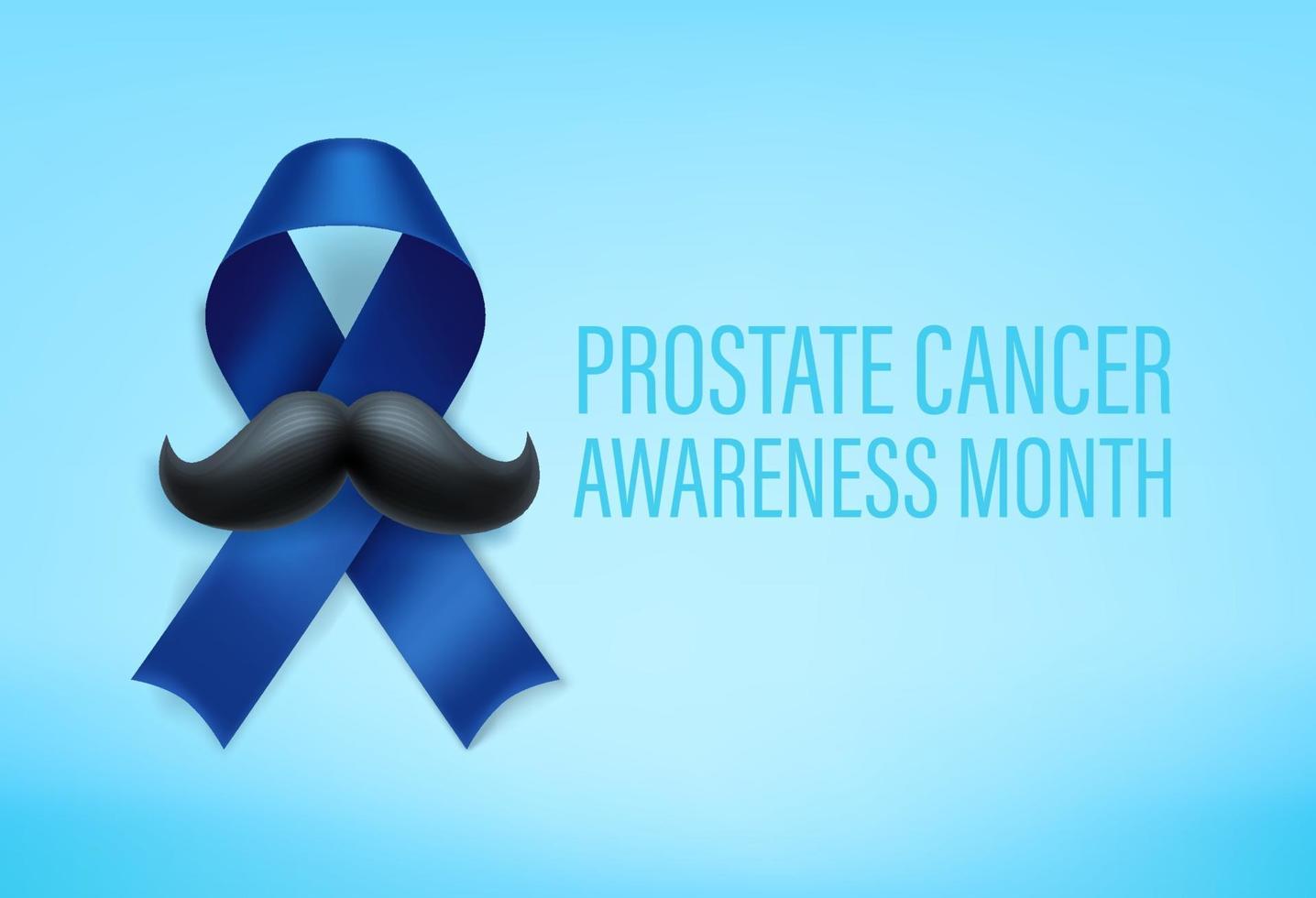 Prostate cancer awareness blue silk ribbon vector