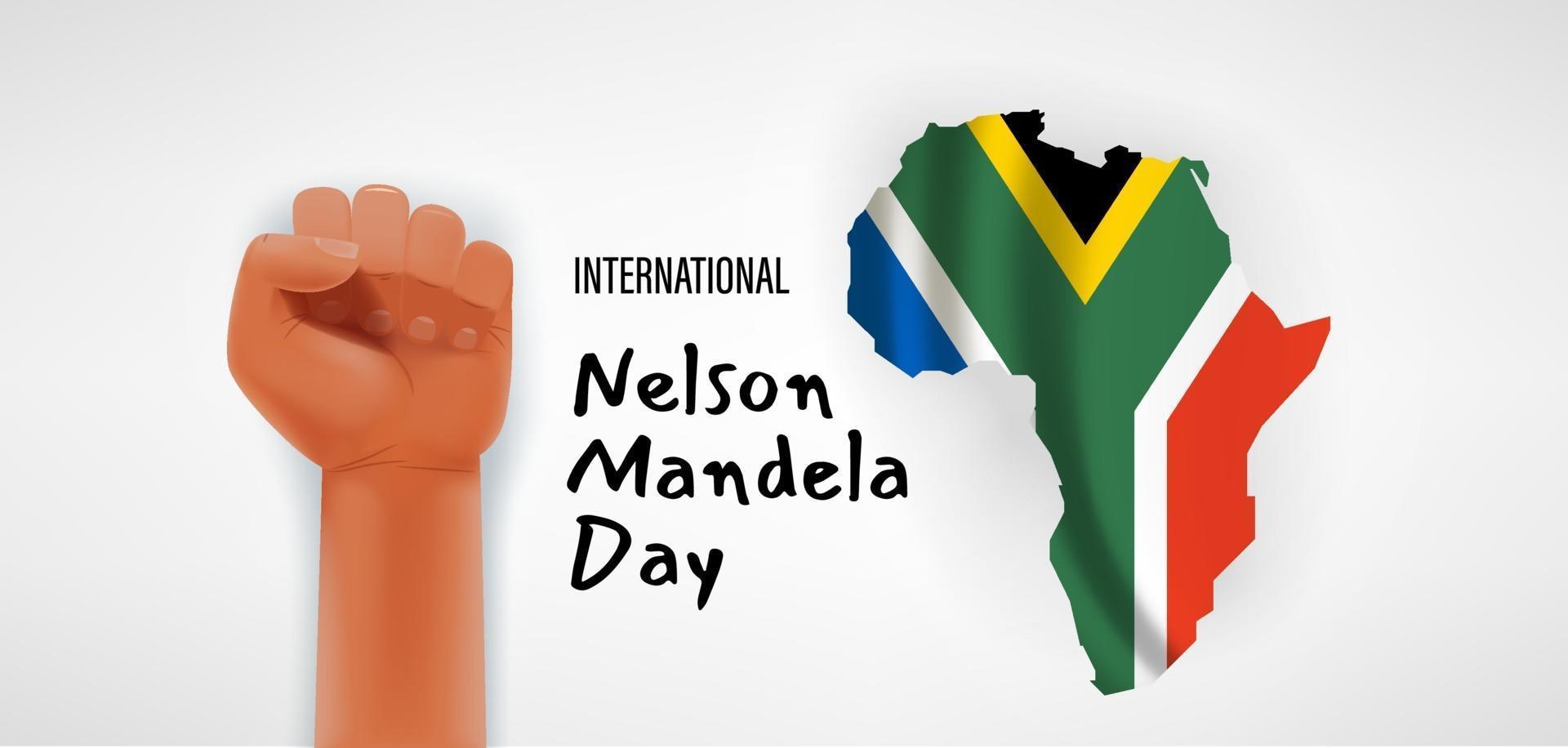 vector del día internacional de nelson mandela